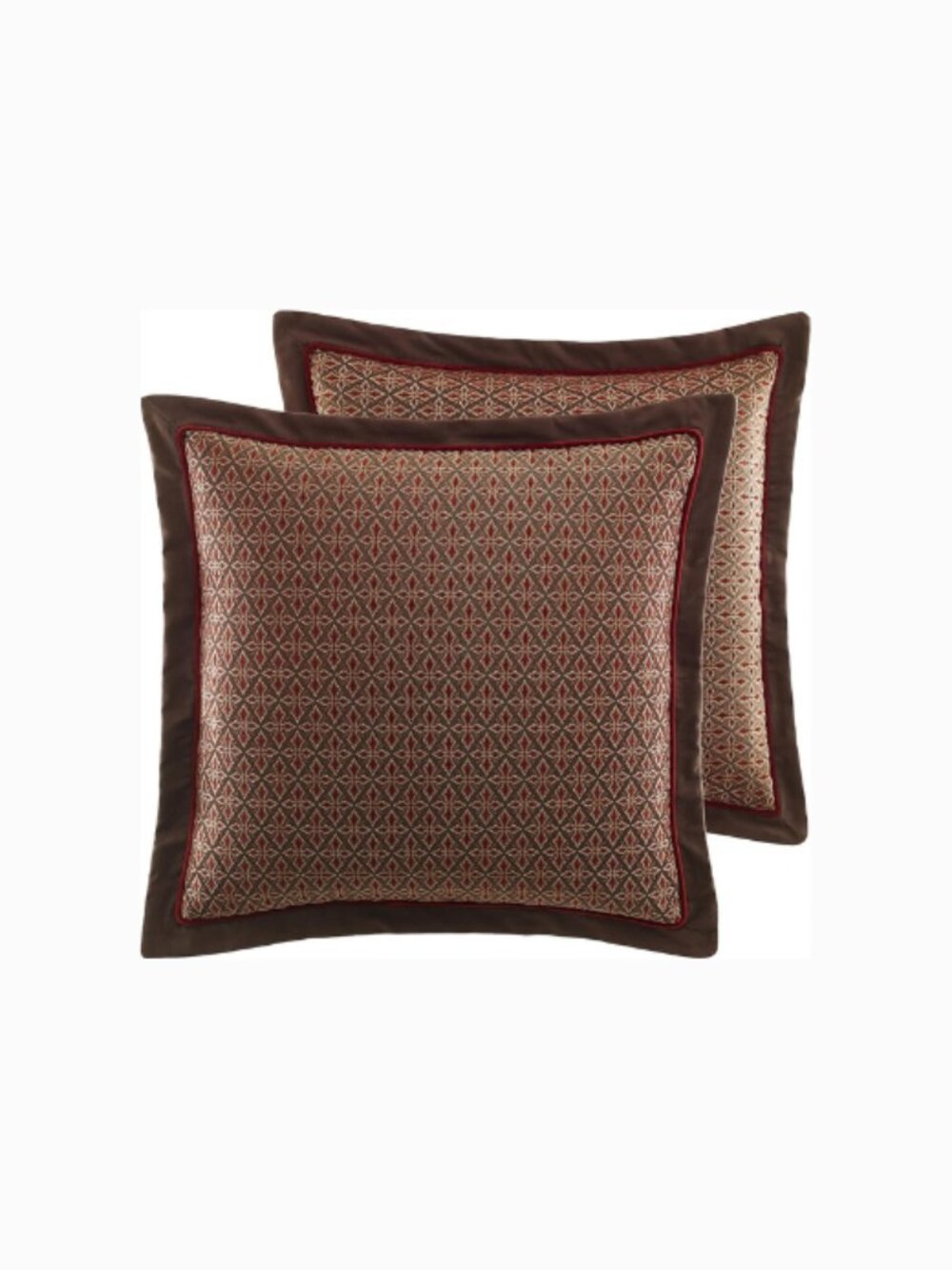 Croscill Jovana Euro Sham Textured Luxury Brown Set 2